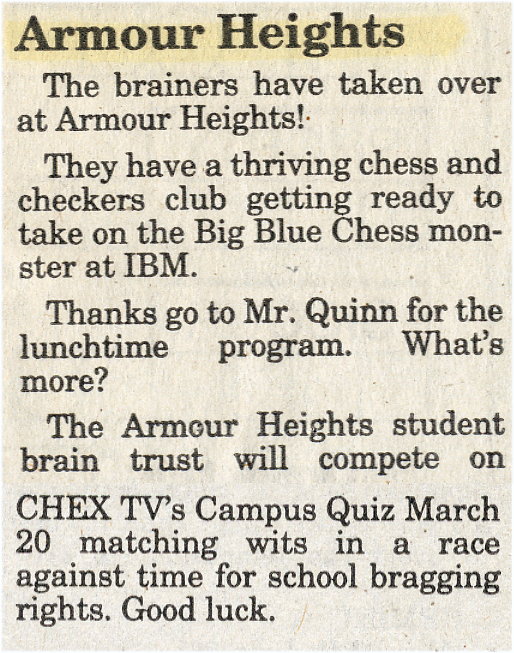 1996 Mar 11 Armour Heights Brainers