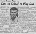 Bob Jamieson golf scholarship Examiner c1963