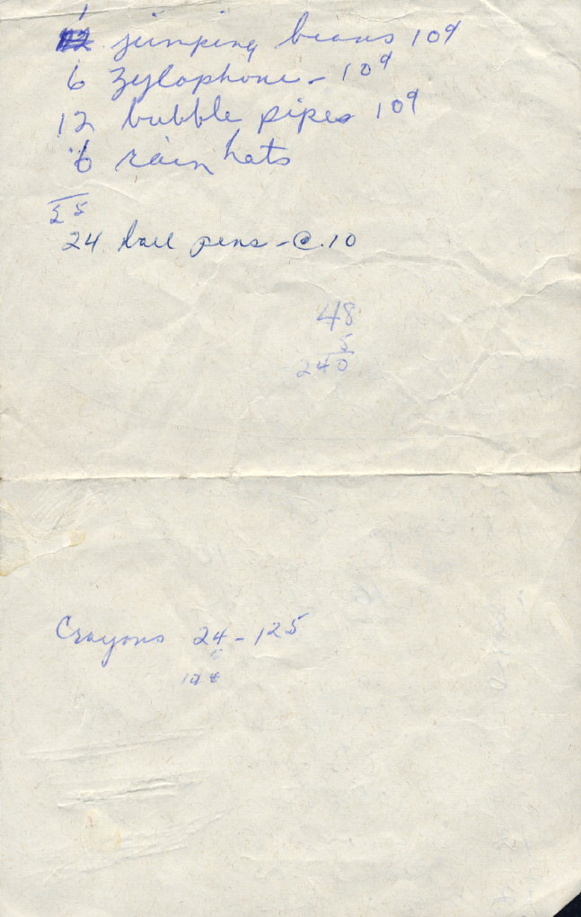 1959 Fun Night convenor notes p2