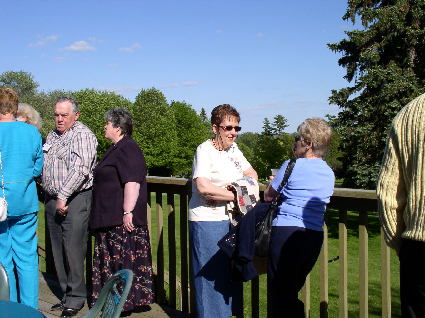 Al Clark Gail Dorsett-Clark Carol Craig Melinda McGrath reunion May 29 04 028