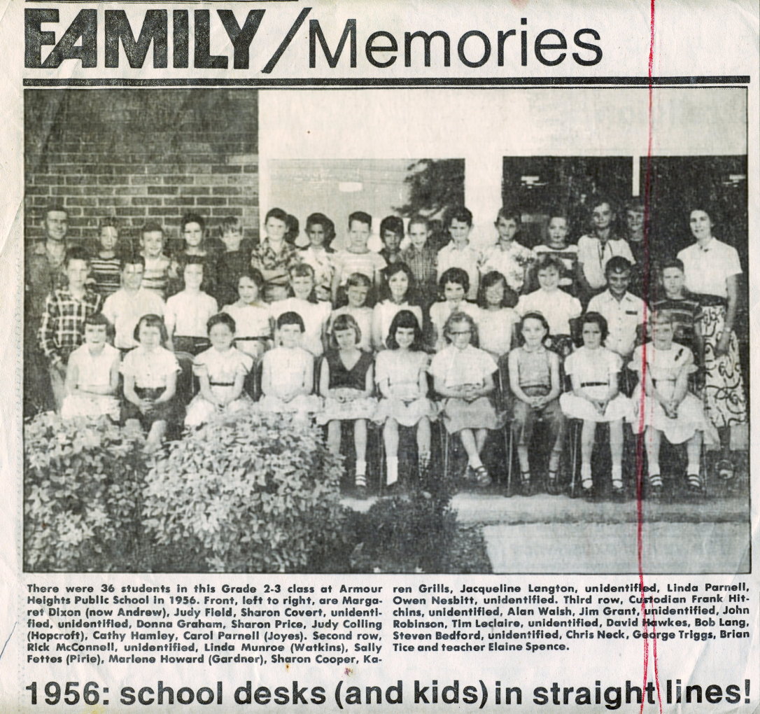 1985 Nov 5 Examiner Miss Spence Grade 2-3 class photo