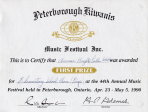 1990 Boys Choir First Prize Kiwanis Music Festival